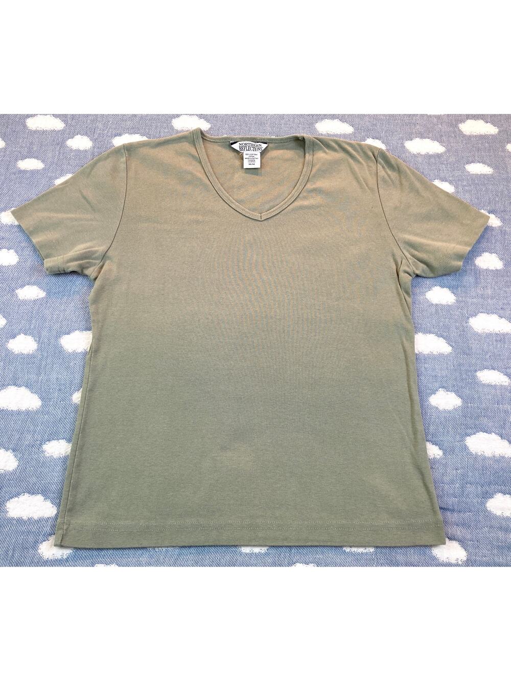 Northern Reflections Vintage V-Neck T-Shirt Green Medium